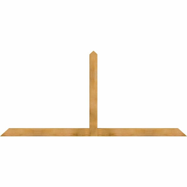 Ekena Millwork Portland Rough Sawn Timber Gable Bracket, Western Red Cedar, 96"W x 44"H x 4"D x 4"F, 11/12 Pitch GBW096X44X0404POR00RWR - main